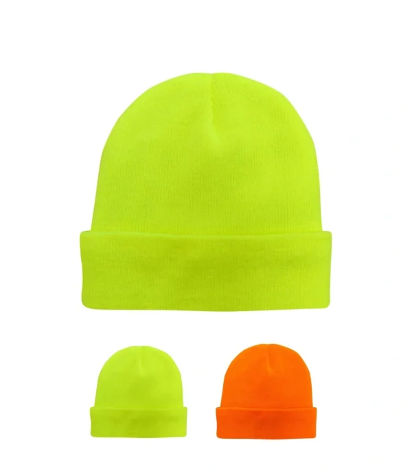 ORBIT KNITTED TURNED UP BEANIE HAT: FTHVB